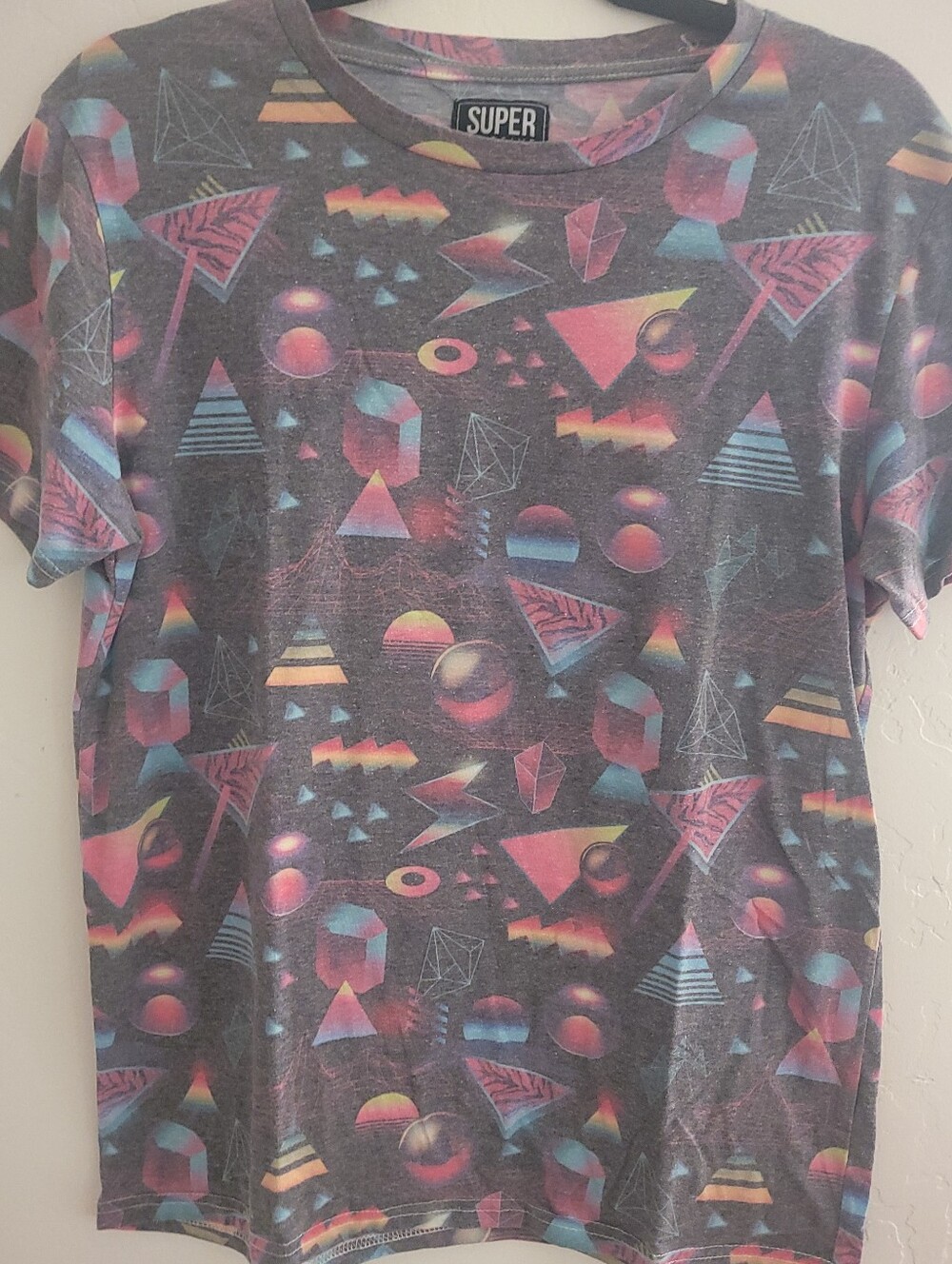 Super Massive 90s Geometric Vaporwave All Over Print Tee